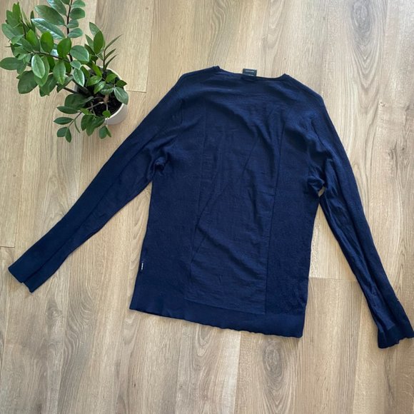 Strellson Navy "Extra Fine Merino" Wool Sweater - Picture 7 of 12